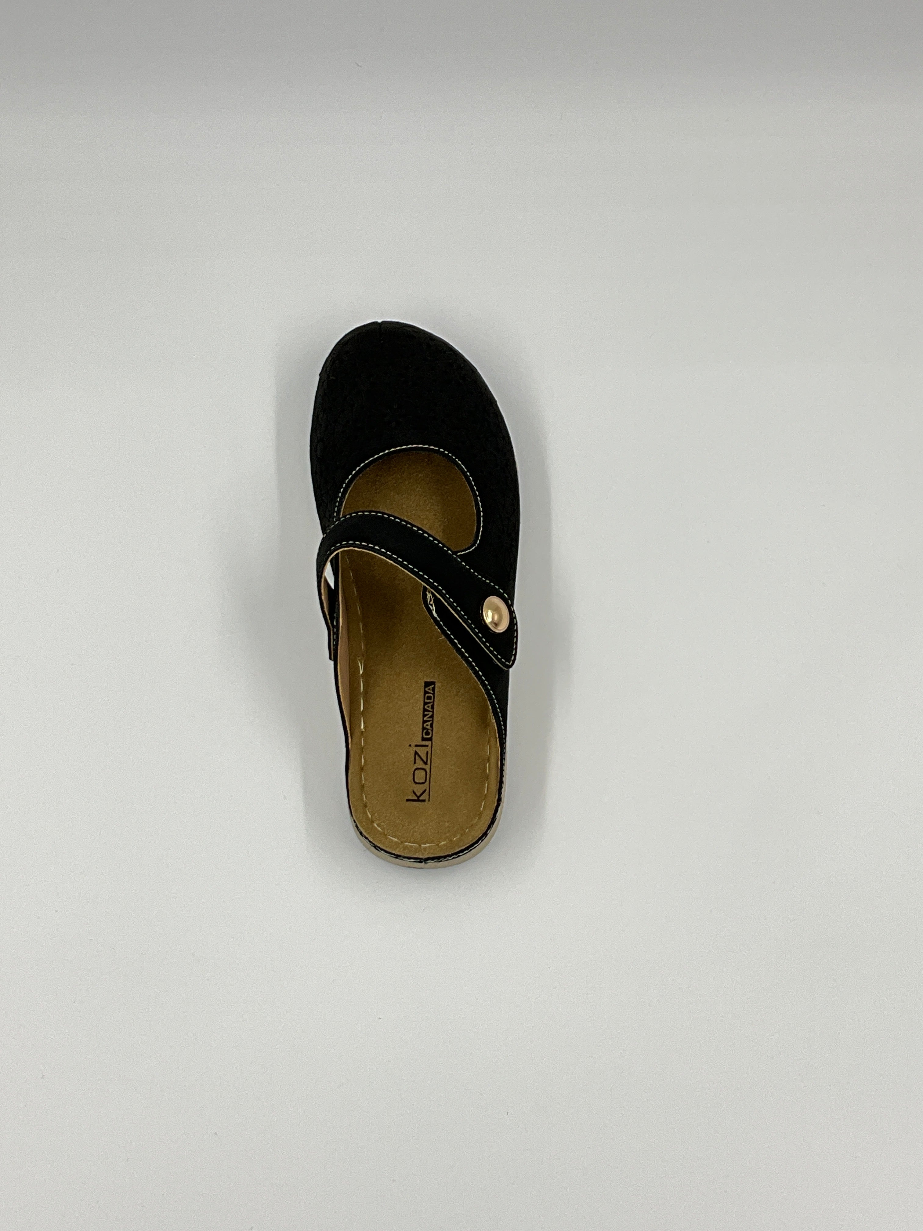 Kozi Canada YQ6004 Coffee/Black Sandals