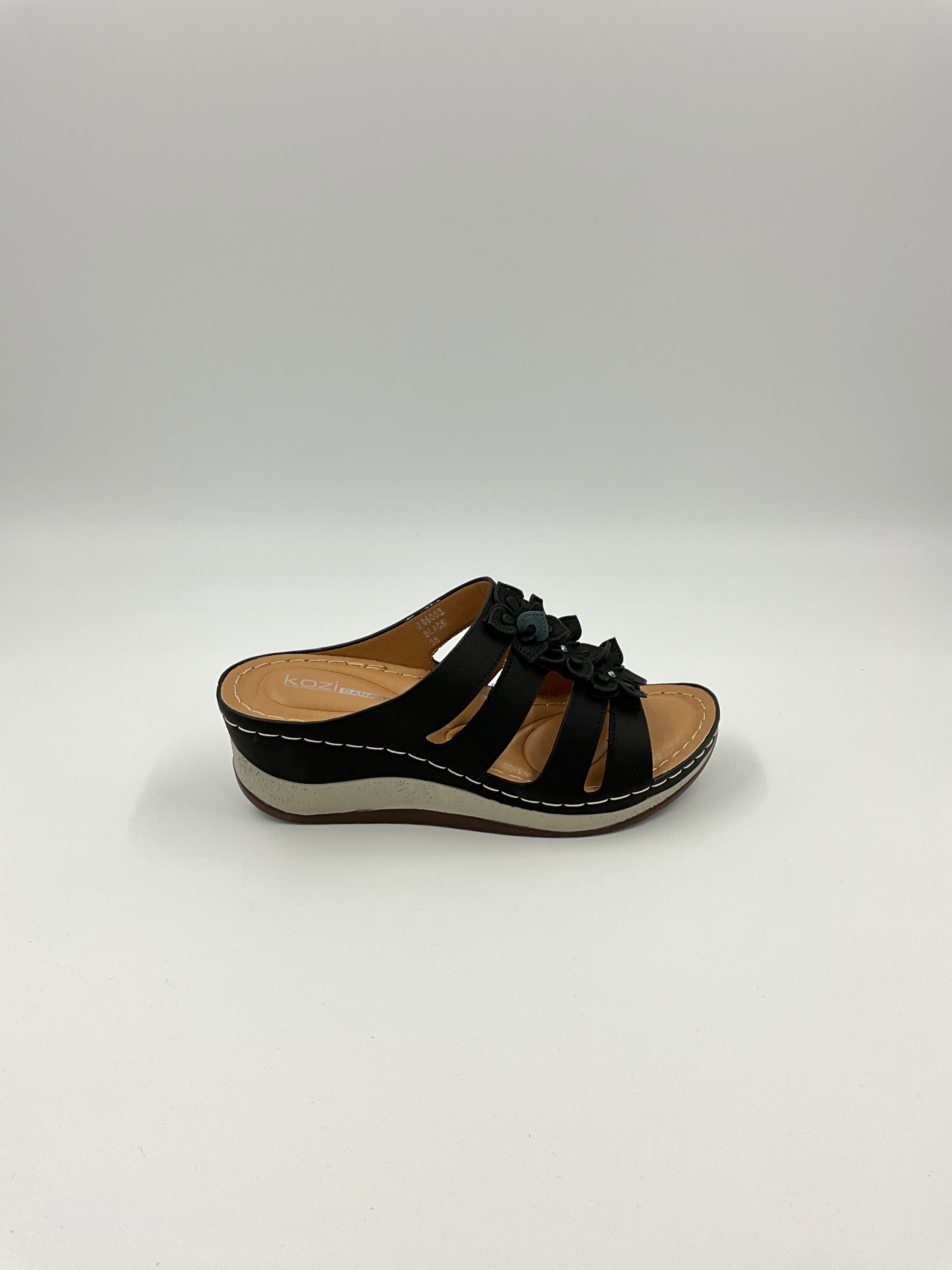 Kozi Canada YQ6003 Brown/Black Sandals