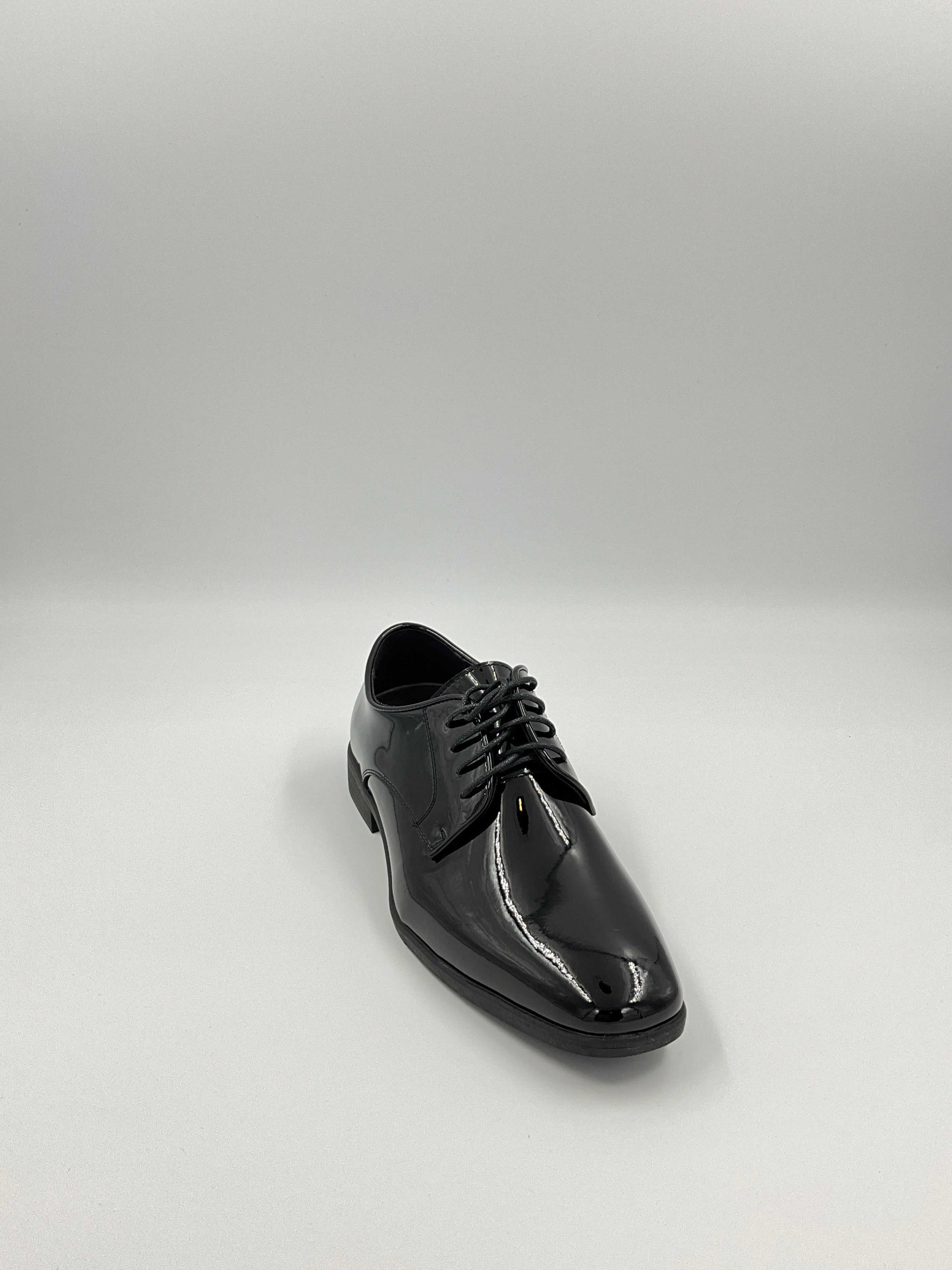 Vangelo TUX12 Black Patent Tuxedo Shoes