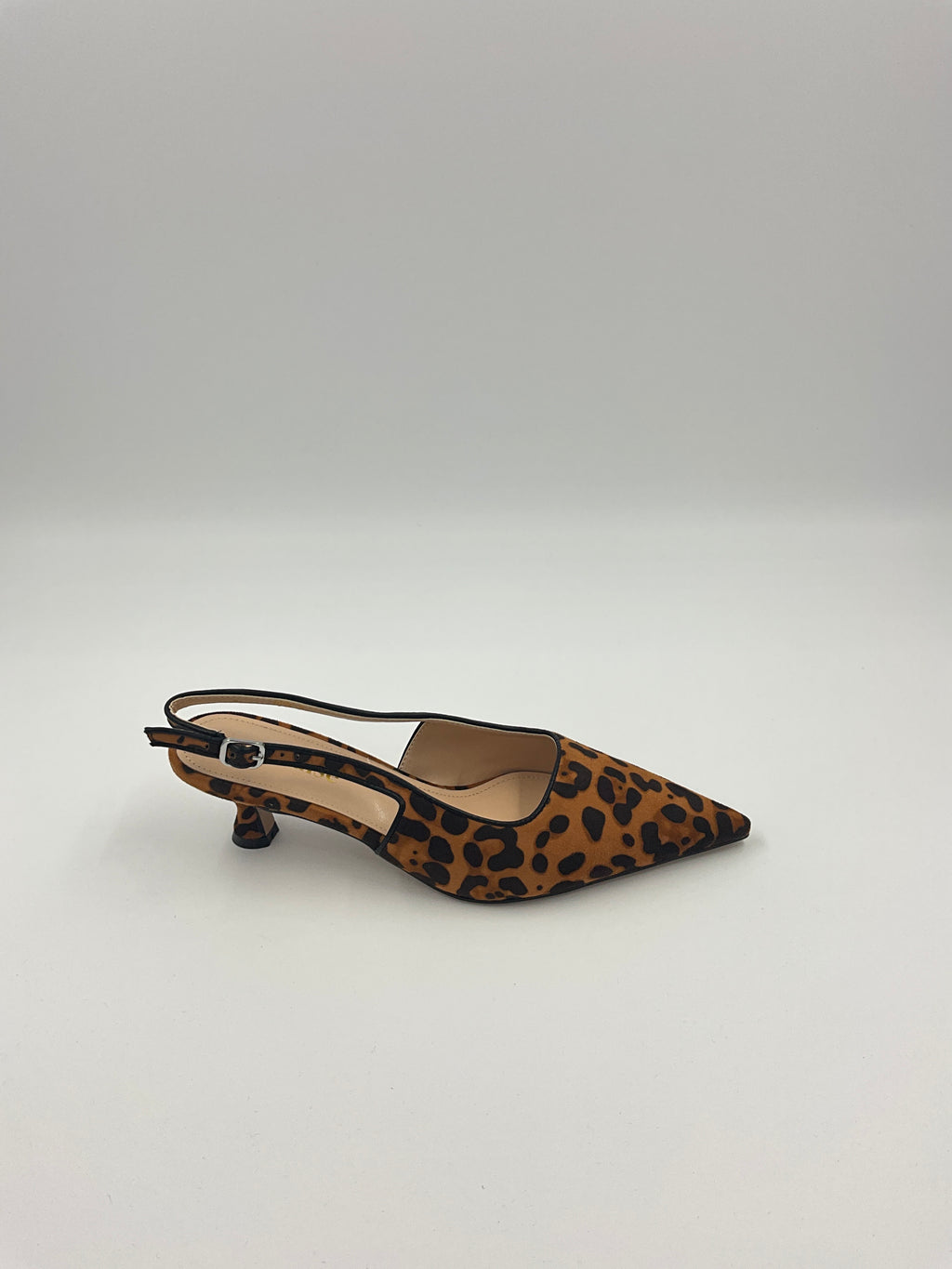 Leopard/Brown/Black Suede Sling