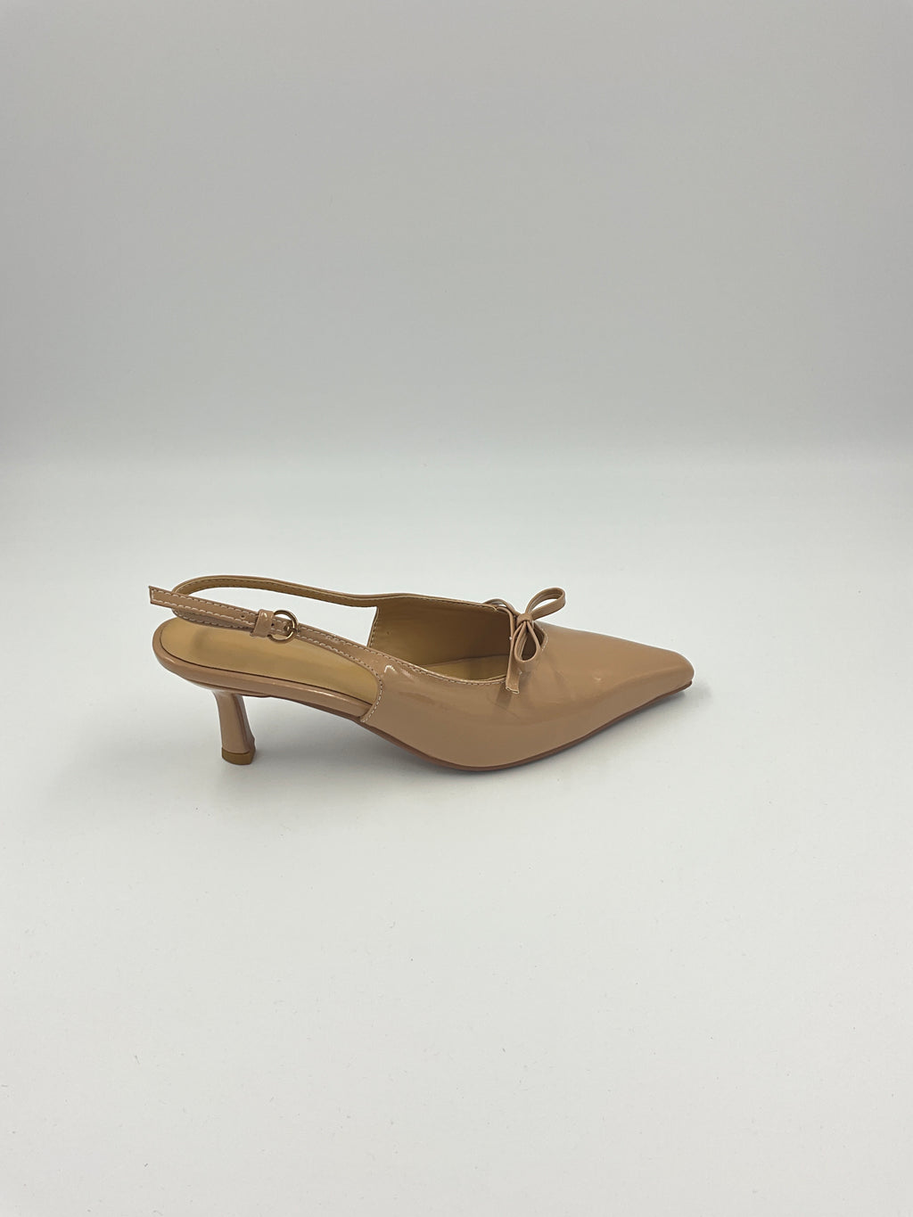Red/Beige/Black Patent Sling