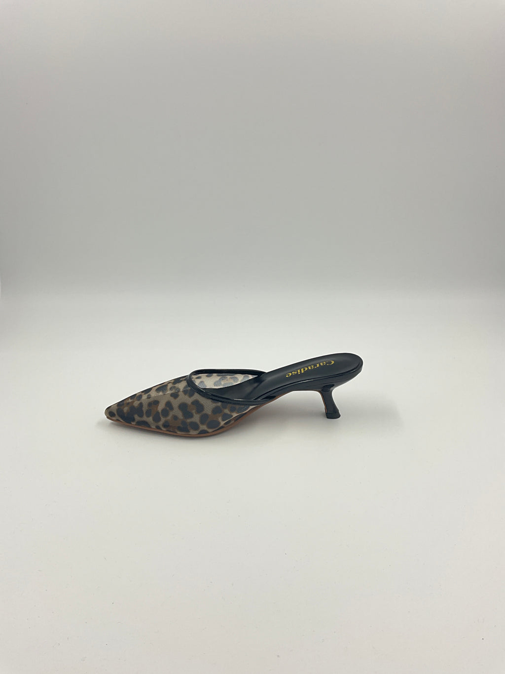 Leopard/Beige/Black Mesh Sandals