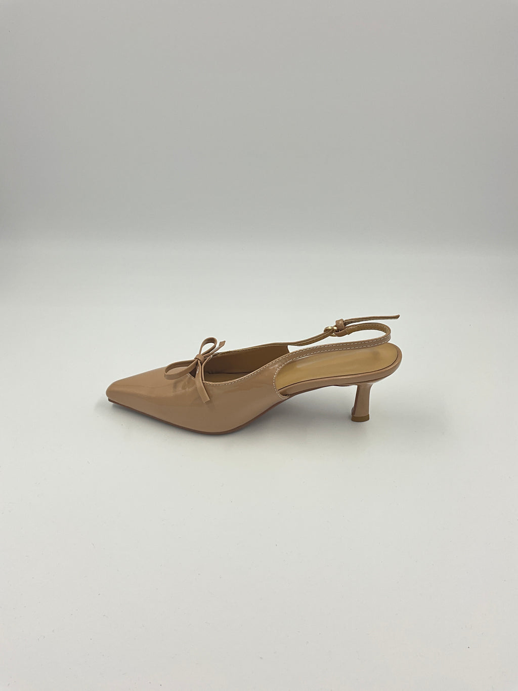 Red/Beige/Black Patent Sling