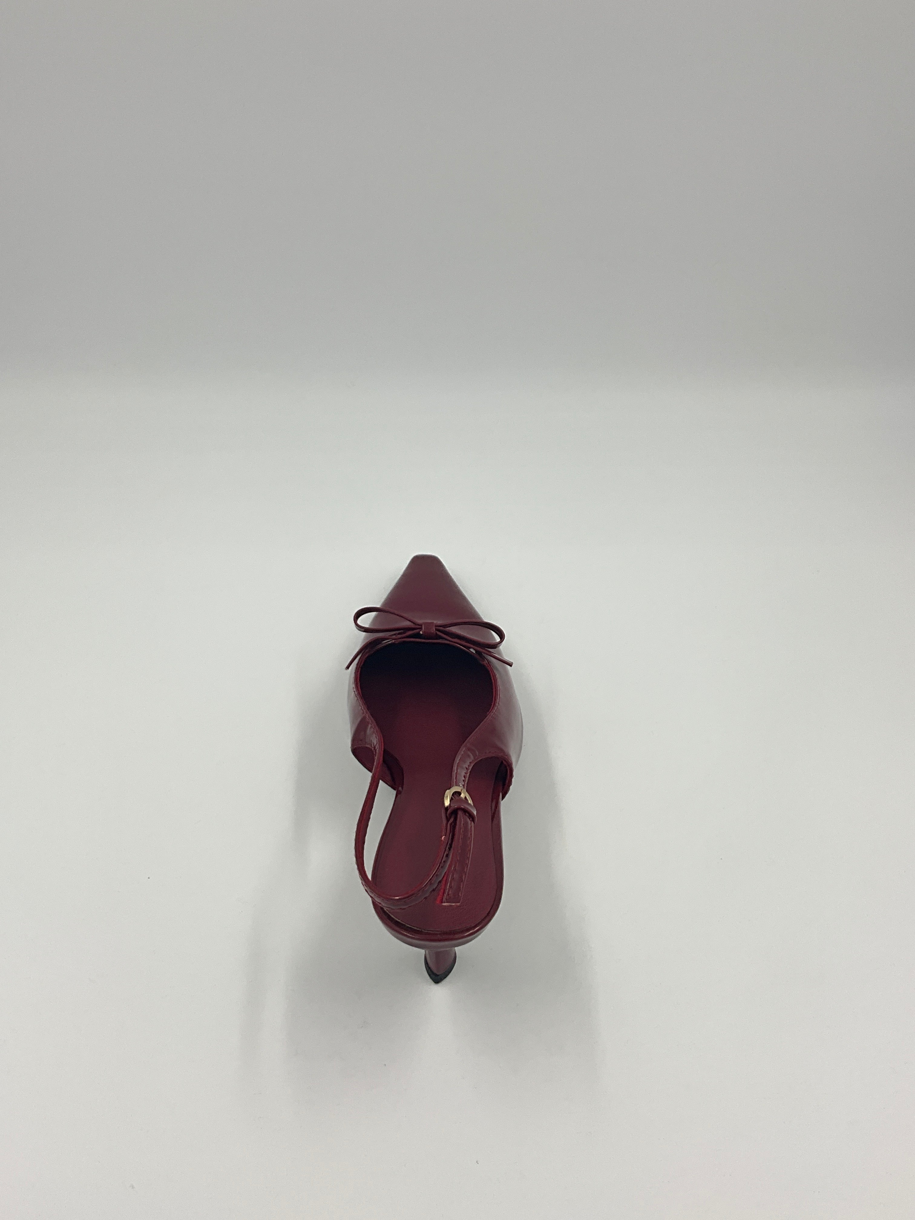 Red/Beige/Black Patent Sling