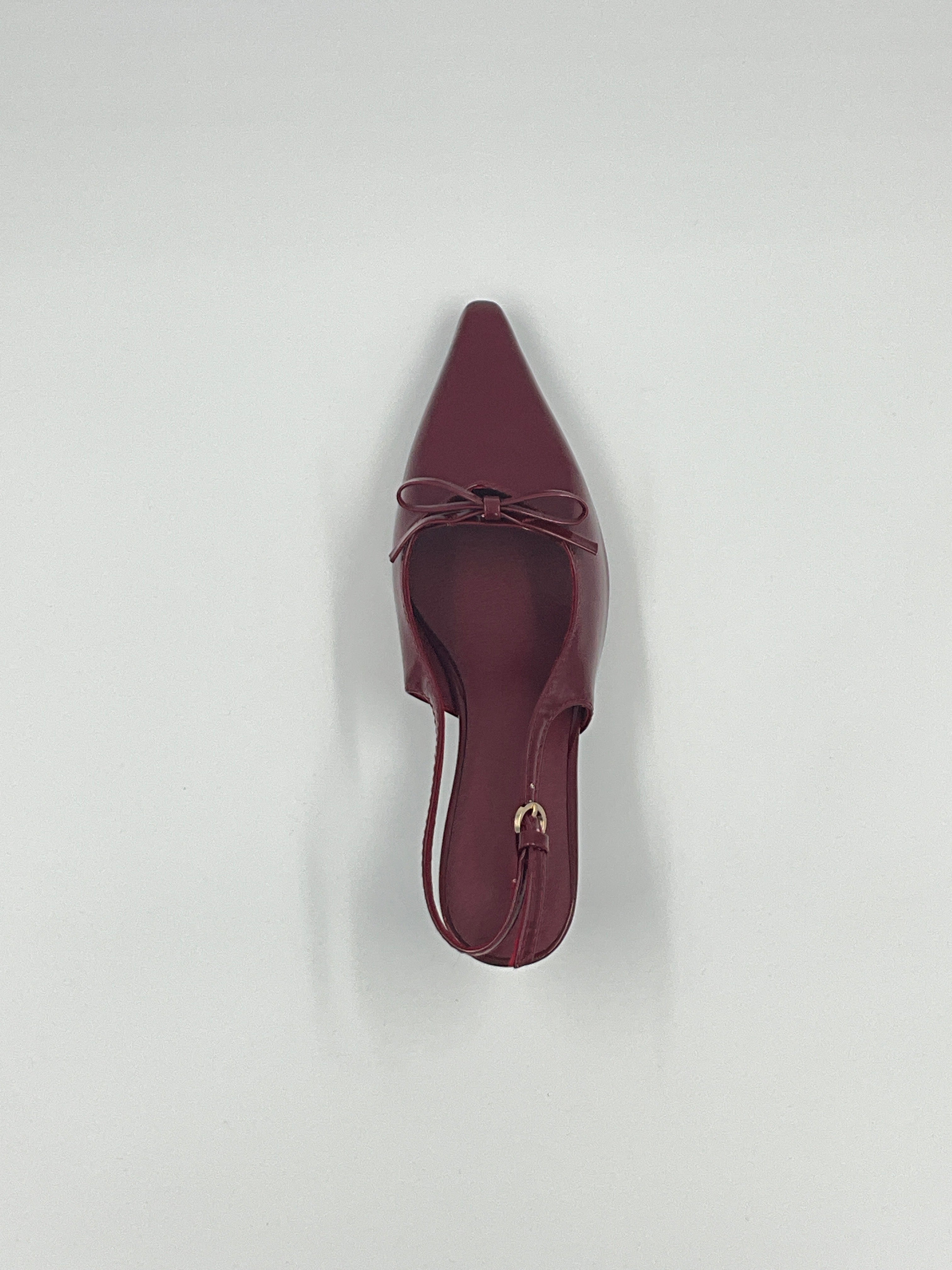 Red/Beige/Black Patent Sling