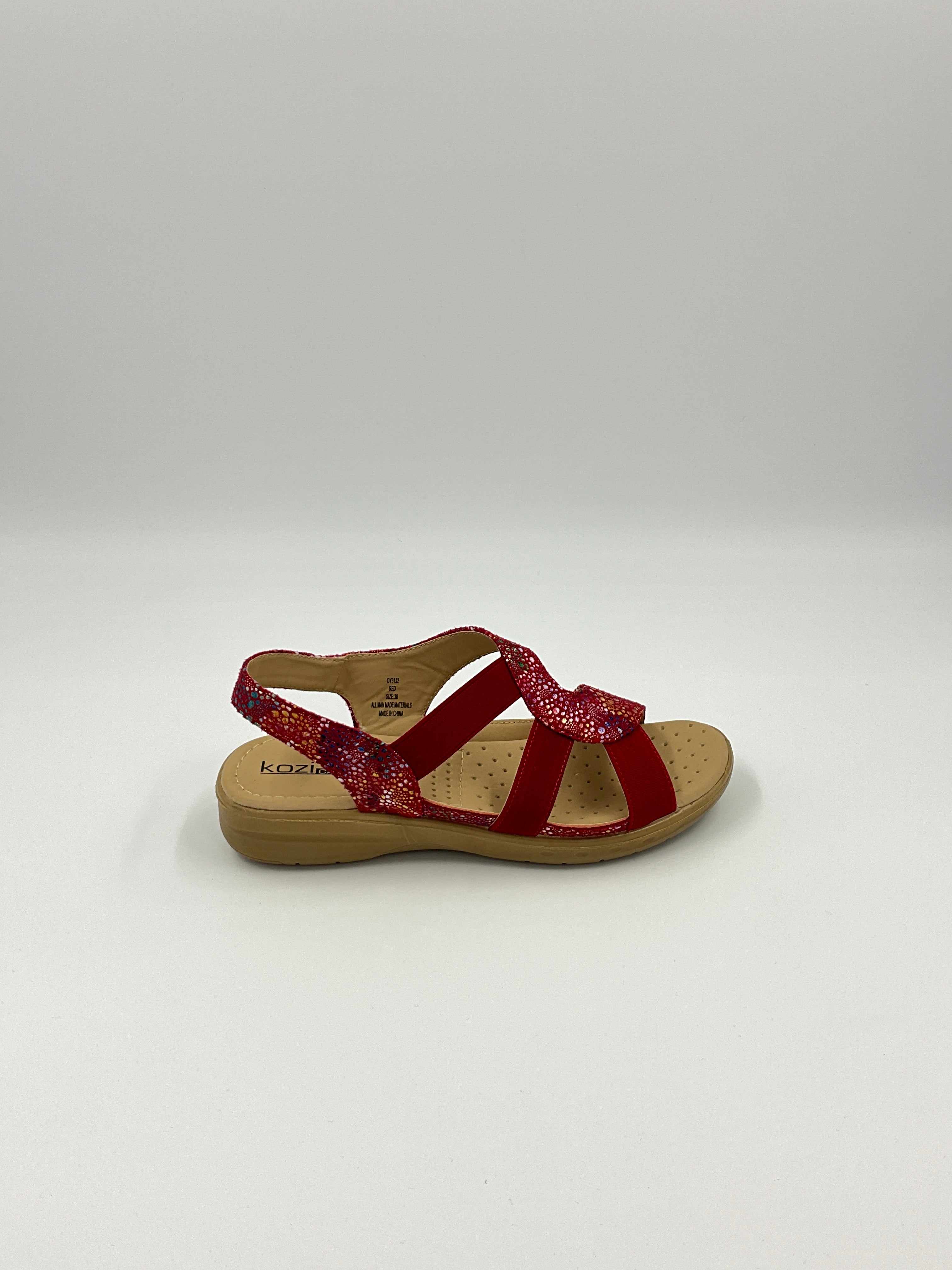 Kozi Canada OY3132 White/Red/Navy/Black Sandals