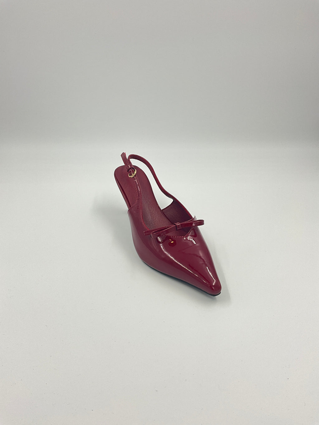 Red/Beige/Black Patent Sling